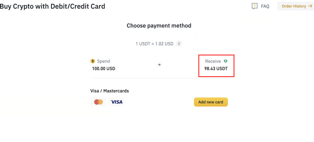 Buy Crypto with Debit/Credit Card