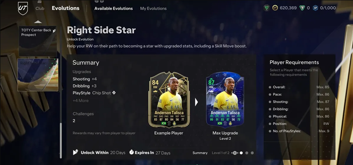 FIFA 24: Right Star Evolution Guide in FC 24